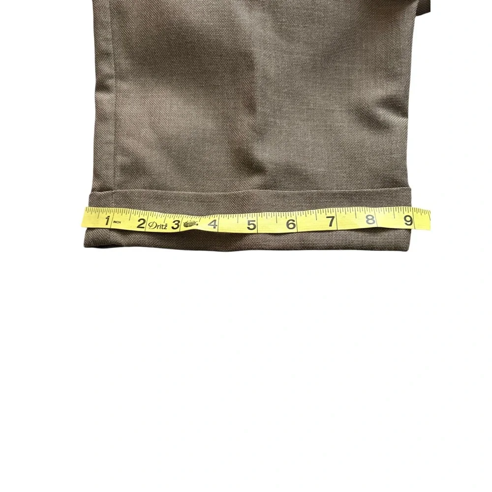 Dockers Men's Dress Pants 38x32 Brown Pleated Relaxed Fit‎ Wool Blend